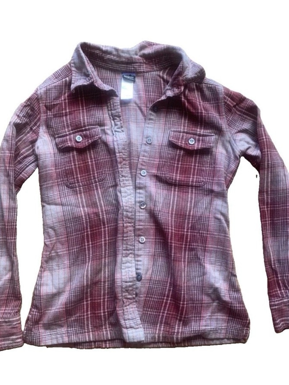 Paragonia flannel button down top organic cotton size 0